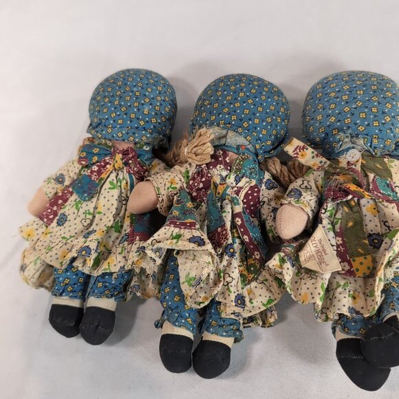 3 Set The Original Holly Hobbie Doll Knickerbocker 1970s Rag Plush Cloth Vintage - Picture 8 of 13